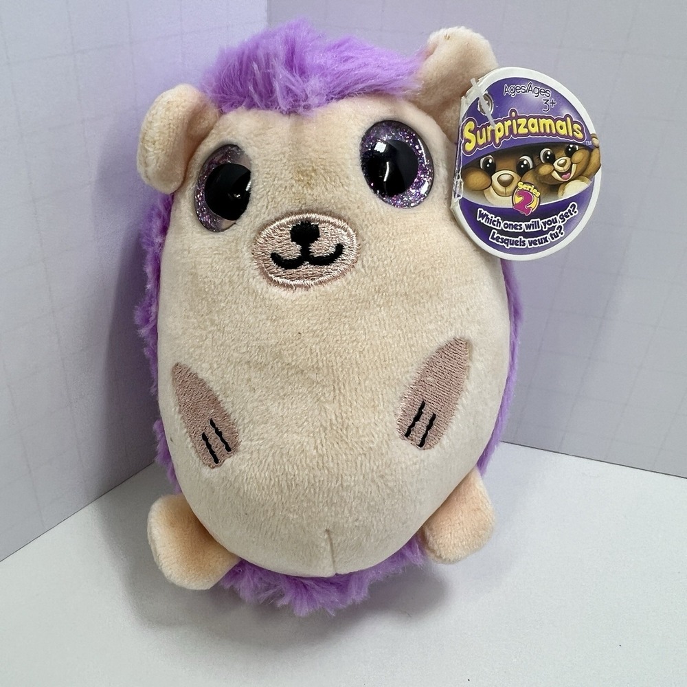 Surprizamals Baby Millie Mama Melanie Plush Purple Hedgehog Stuffed Toy